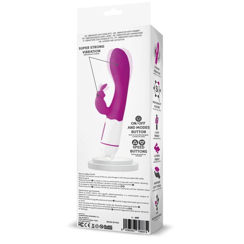 Tonny USB Vibrator G Spot 36 Functions Silicone Purple - UABDSM