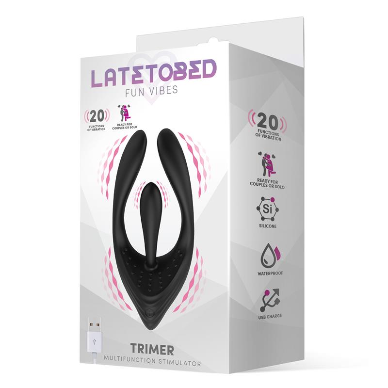 Trimer 3 Motors Flexible Stimulator USB Silicone - UABDSM