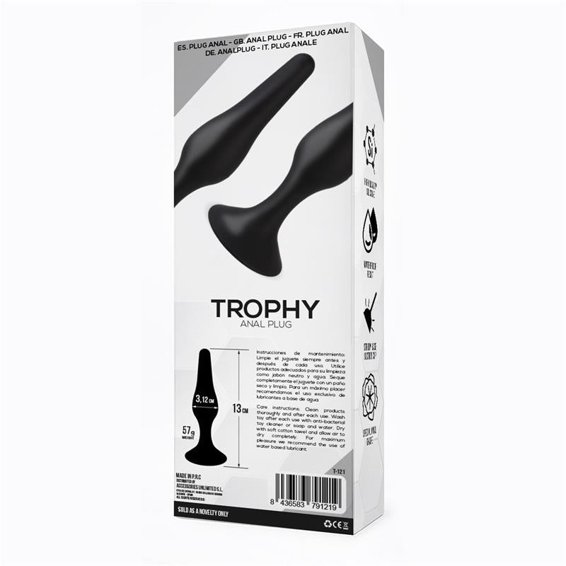 Trophy Anal Plug 13 cm Silicone Black - UABDSM