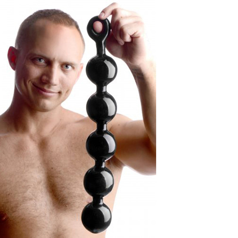 Black Baller Anal Beads - UABDSM