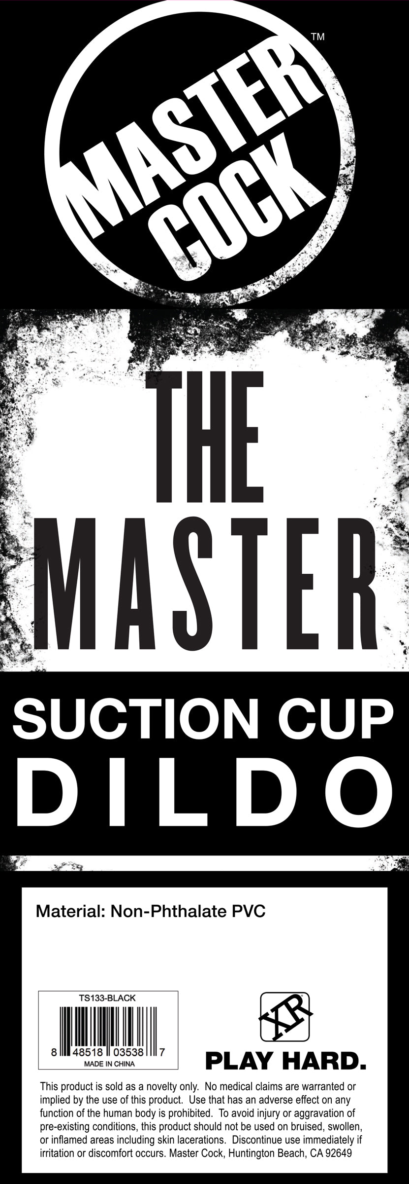 The Master Suction Cup Dildo - Black - UABDSM
