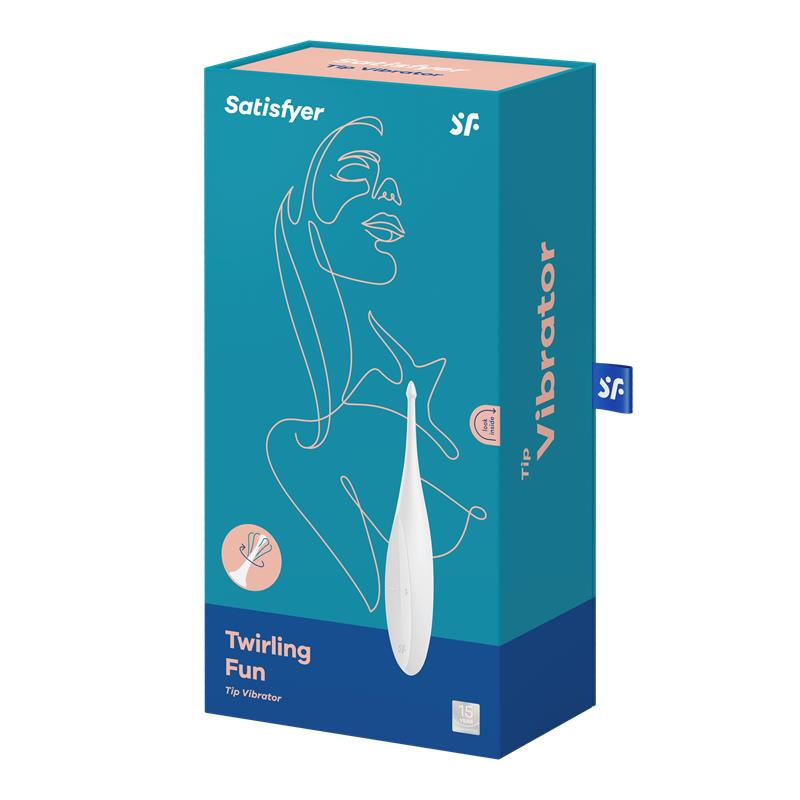 Twirling Fun Tip Vibrator Silicone USB White - UABDSM