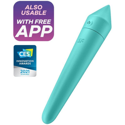 Ultra Power Bullet 8 Vibrating Bullet with APP Turquoise - UABDSM