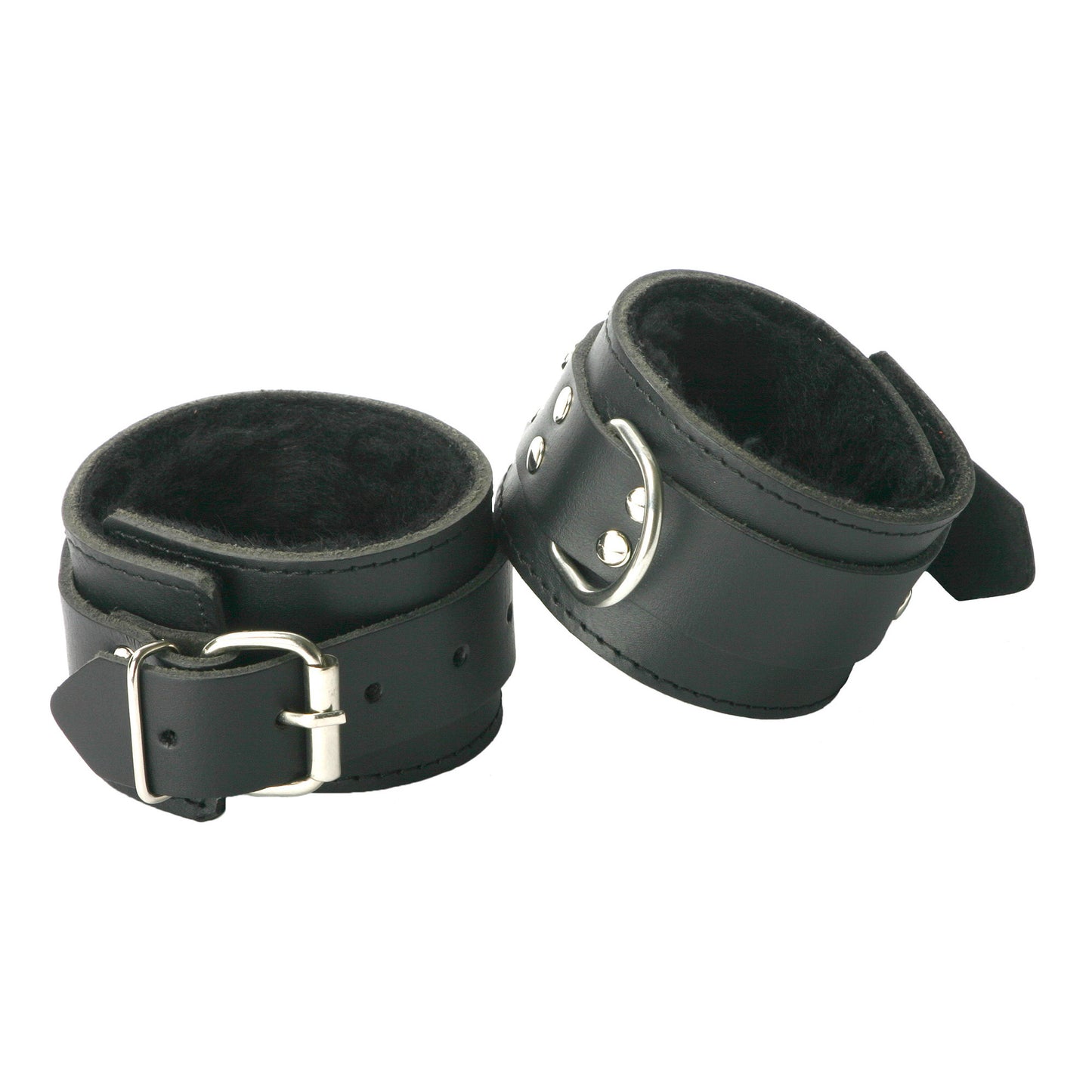 Strict Leather Fur Lined Wrist Cuffs - UABDSM