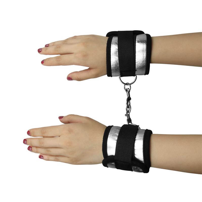 Velcro Handcuffs  Black and Silver - UABDSM