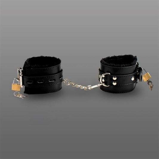 Velvety Padded Handcuffs Black - UABDSM