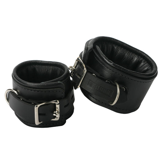 Strict Leather Padded Premium Locking Ankle Restraints - UABDSM