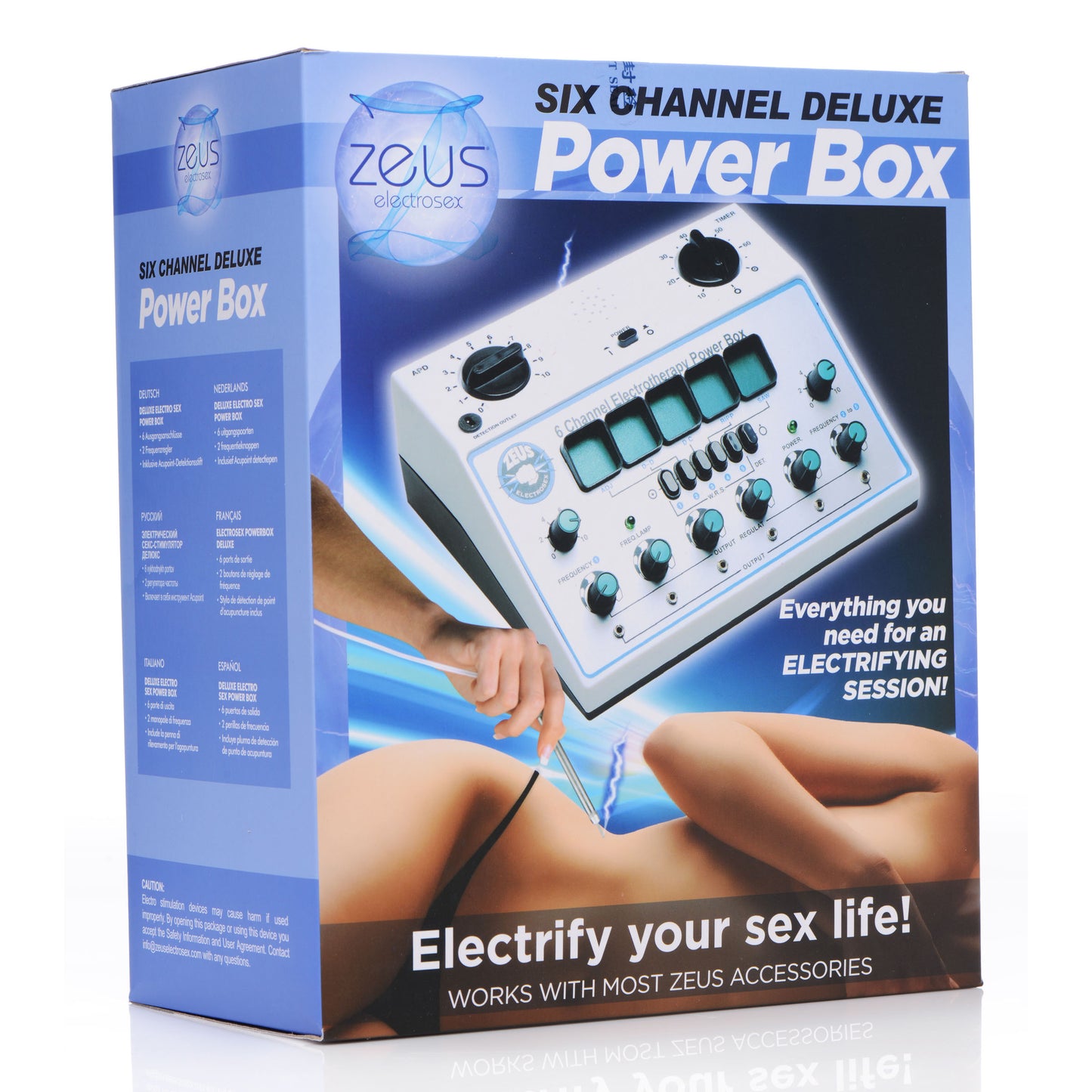Zeus 6 Channel Deluxe Electrosex Power Box - UABDSM