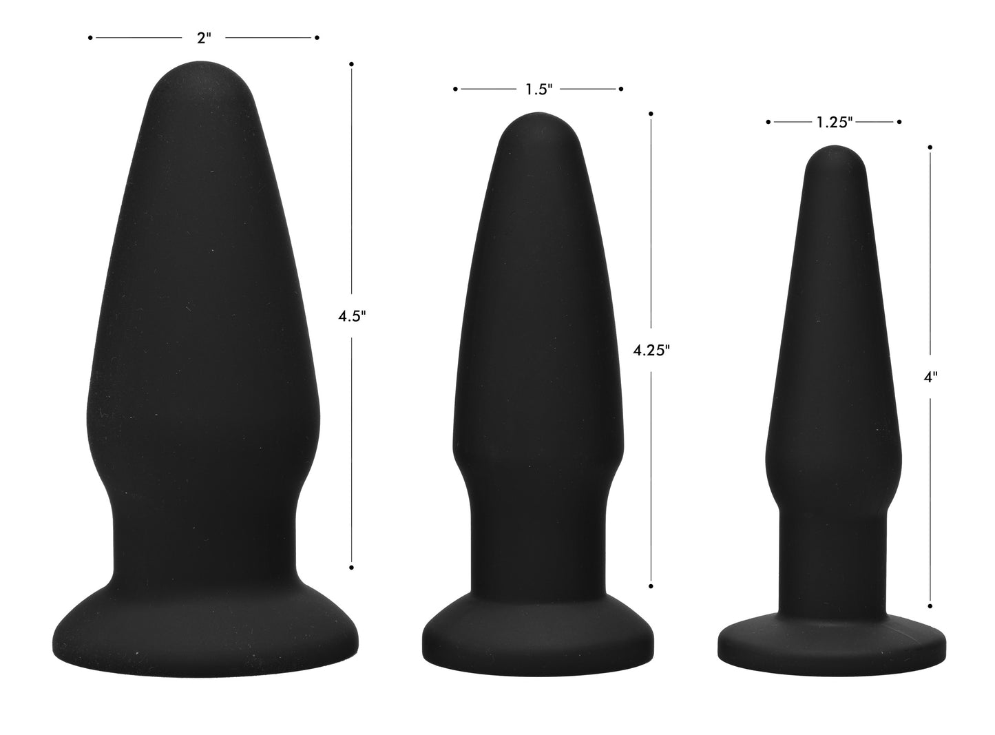 Trinity Silicone Butt Plug Kit - UABDSM