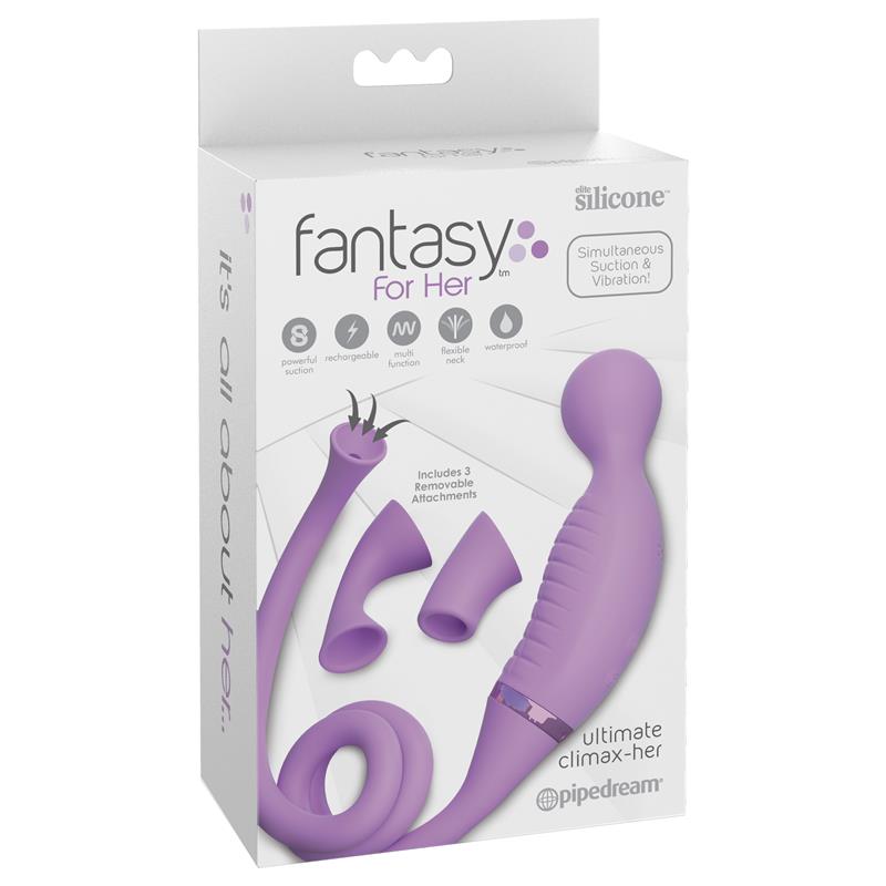 Vibe and Sucker Silicone USB Climax-Her - UABDSM