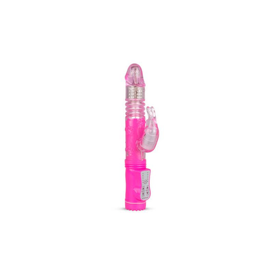 Rabbit Vibrator Thrusting and Rotating Balls  Pink - UABDSM