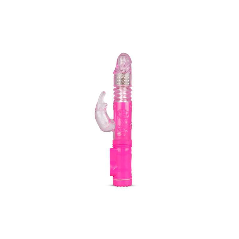 Rabbit Vibrator Thrusting and Rotating Balls  Pink - UABDSM