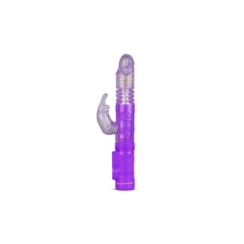 Rabbit Vibrator Thrusting and Rotating Balls  Purple - UABDSM