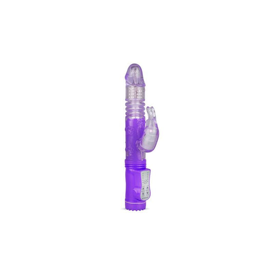 Rabbit Vibrator Thrusting and Rotating Balls  Purple - UABDSM