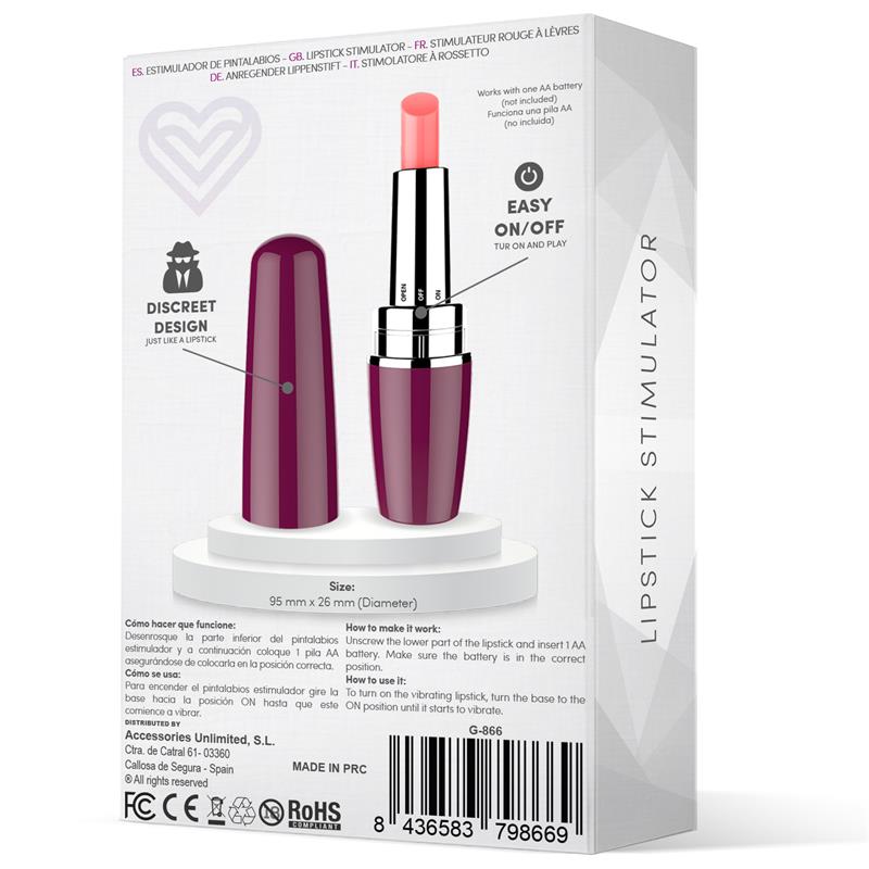 Viblips Lipstick Stimulator Purple - UABDSM