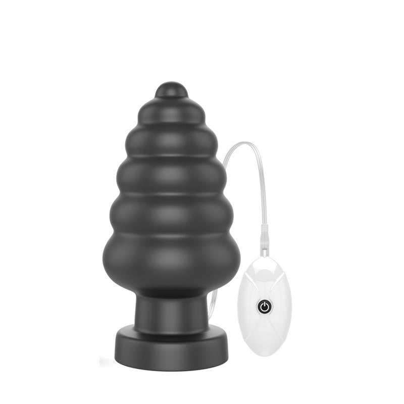 Vibrating Anal Plug King Sized 7 Black - UABDSM