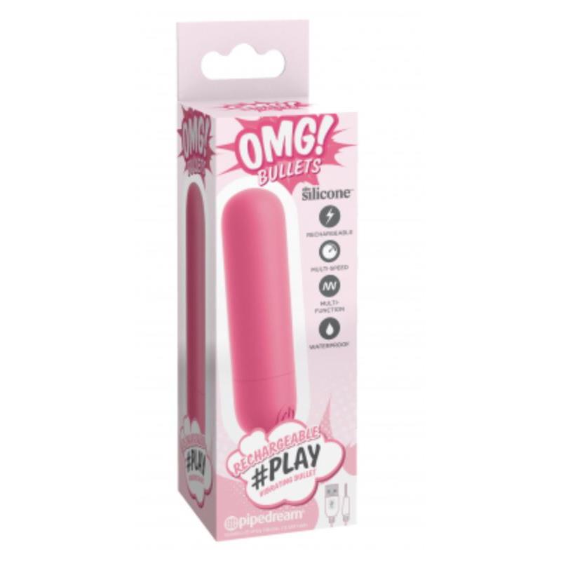 Vibrating Bullet Play Rechargeable USB 10 Functions Pink - UABDSM