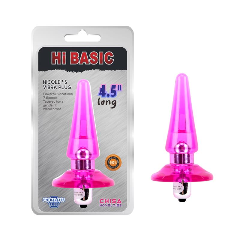 Vibrating Butt Plug Nicoles 2.5 x 3.2 cm Pink - UABDSM