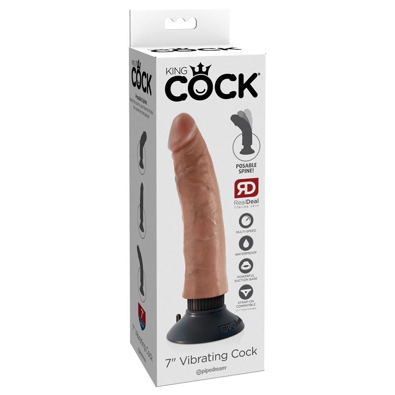 Vibrating Cock 7 Tan - UABDSM