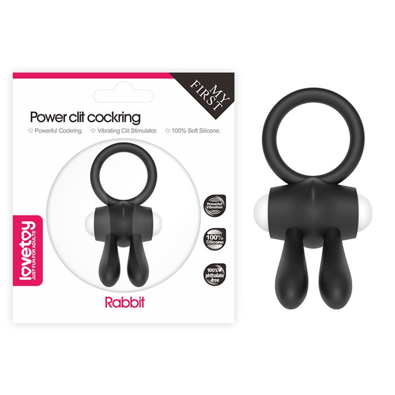 Vibrating Cockring Power Clit Black - UABDSM