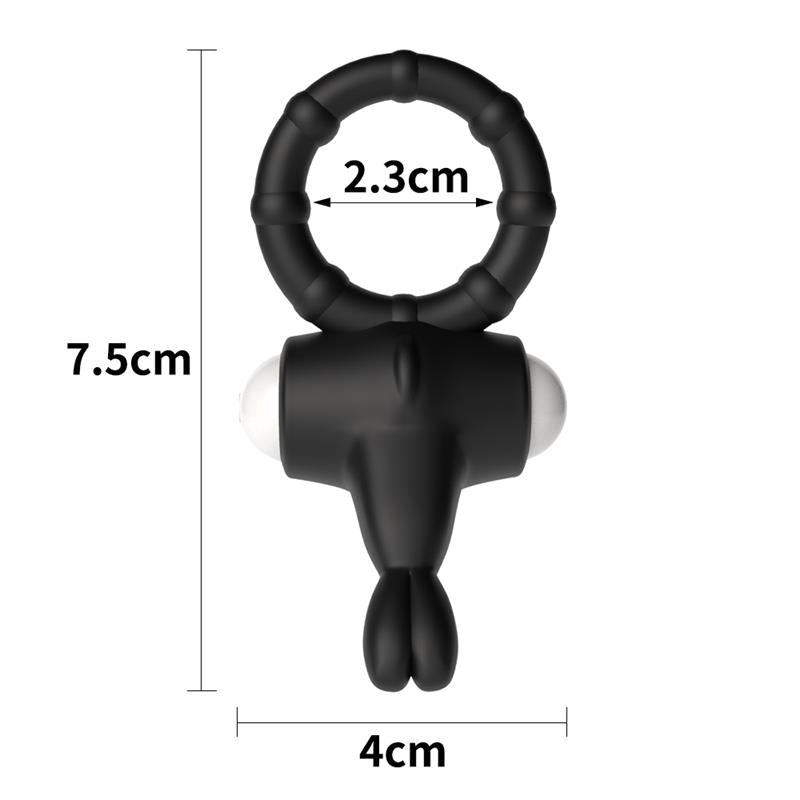 Vibrating Cockring Power Clit Black - UABDSM