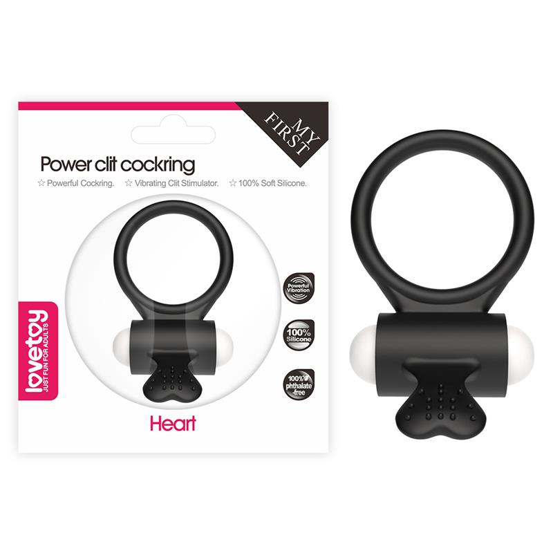 Vibrating Cockring Power Clit Black - UABDSM