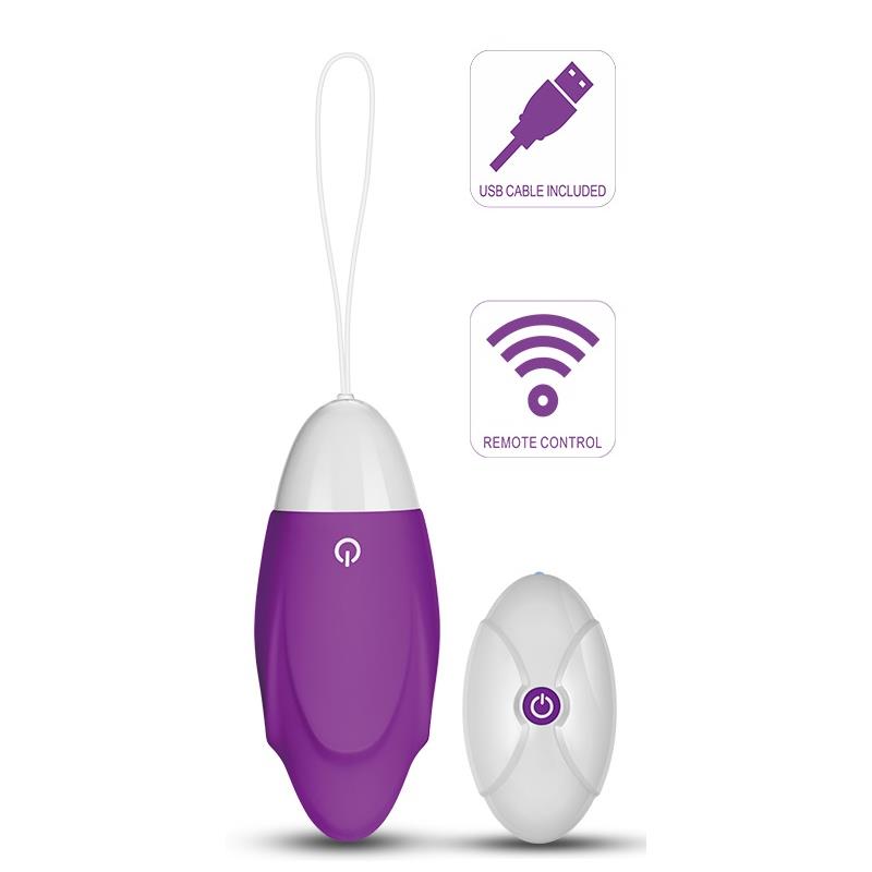 Vibrating Egg iJoy Remote Control USB Purple - UABDSM