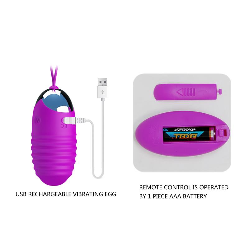 Vibrating Egg Jessica USB Purple - UABDSM