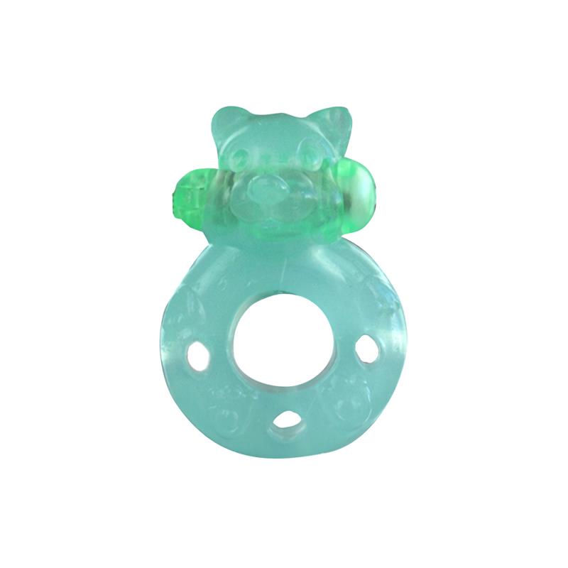 Vibrating Ring Flash Teddy Fluorescent Green - UABDSM
