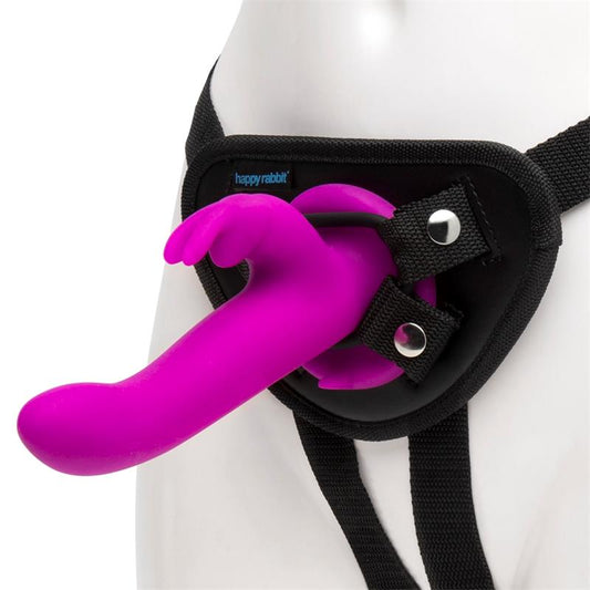Vibrating Strap On Harness Set Purple - UABDSM