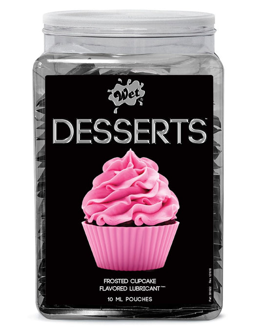WET Desserts Frosted Cupcake 144 X 10ml. Pouch In Counter Bowl Display - UABDSM