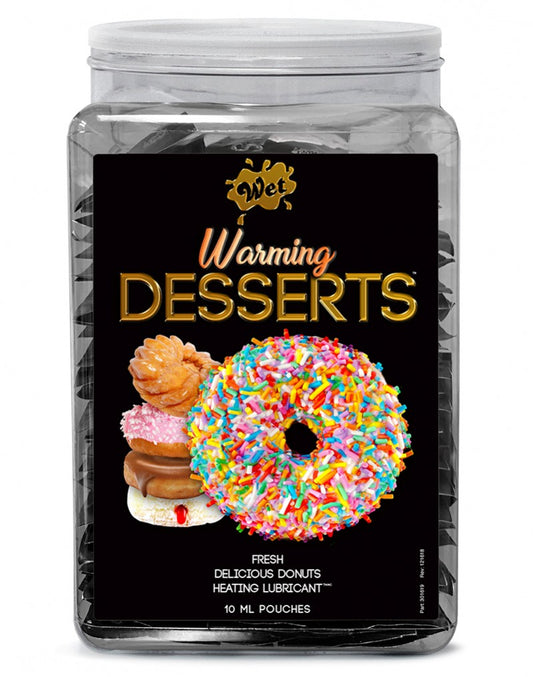 WET Warming  Desserts Fresh Delicious Donuts 144 X 10ml. Pouch Counter Bowl Display - UABDSM