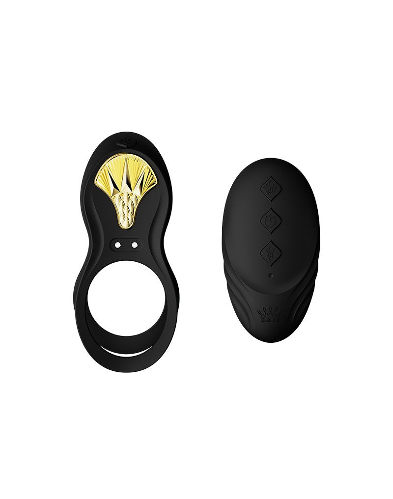 ZALO - Bayek - Cockring Vibrator (with Remote Control) - Black - UABDSM