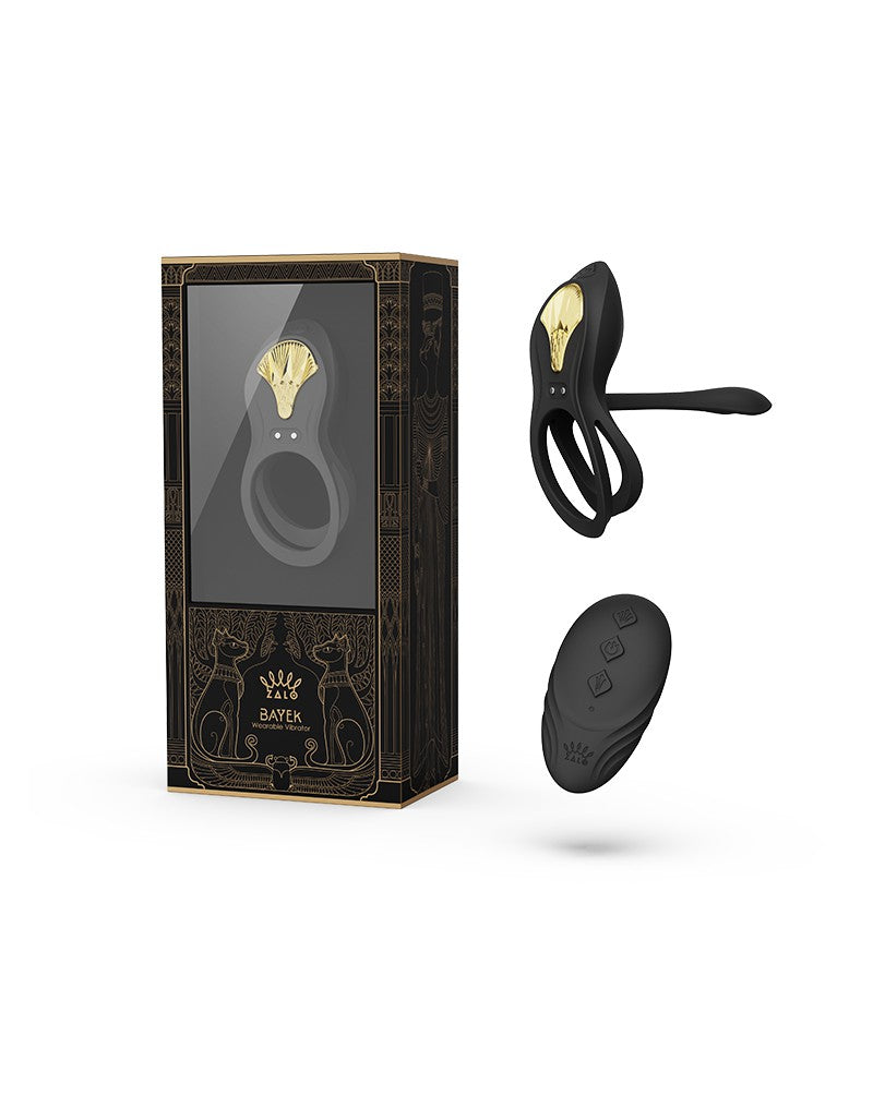 ZALO - Bayek - Cockring Vibrator (with Remote Control) - Black - UABDSM