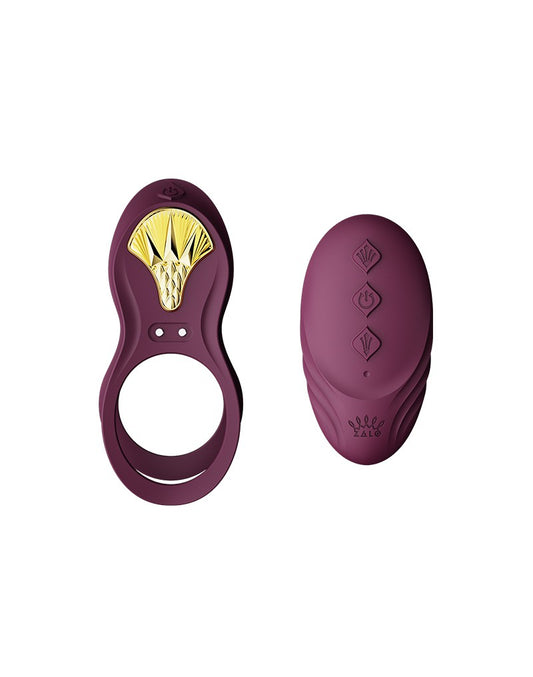 ZALO - Bayek - Cockring Vibrator (with Remote Control) - Purple - UABDSM