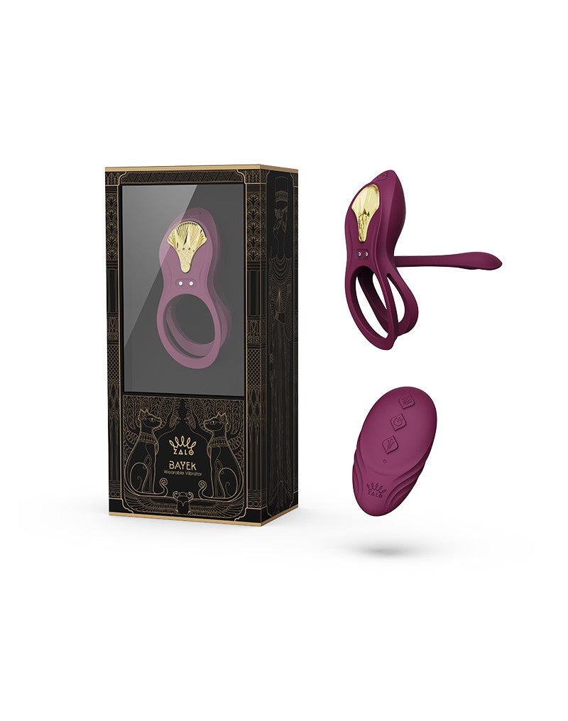 ZALO - Bayek - Cockring Vibrator (with Remote Control) - Purple - UABDSM