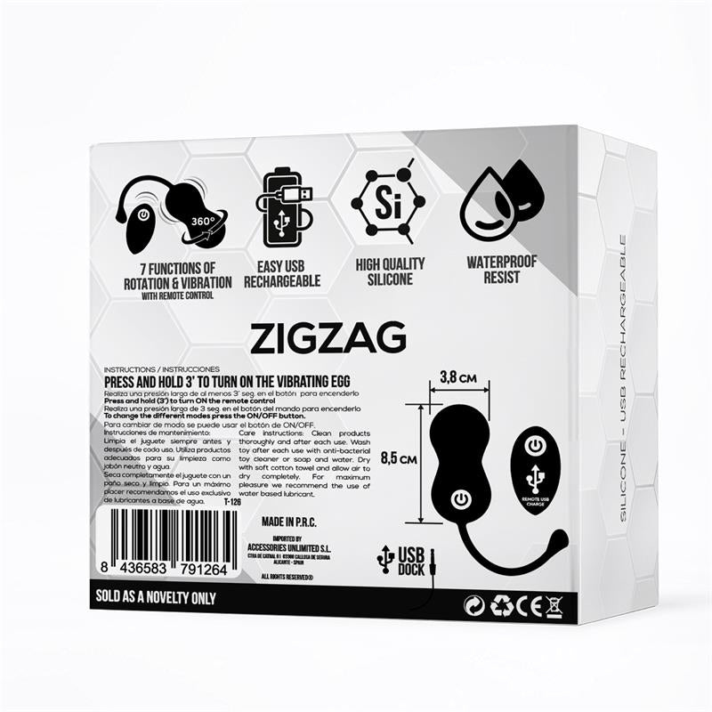 Zigzag Vibrating and Zigzagging Egg with Remote Control - UABDSM